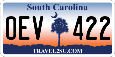 SC license plate OEV422