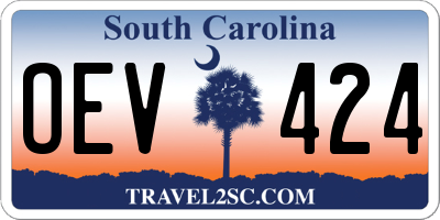 SC license plate OEV424