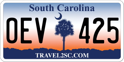 SC license plate OEV425