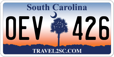 SC license plate OEV426