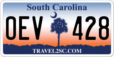 SC license plate OEV428