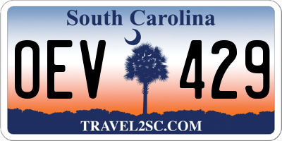 SC license plate OEV429