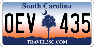 SC license plate OEV435