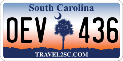 SC license plate OEV436