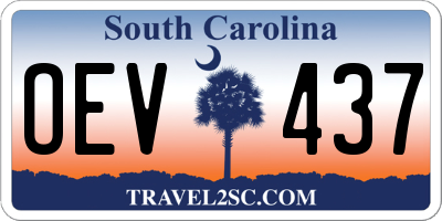 SC license plate OEV437