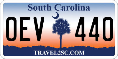 SC license plate OEV440