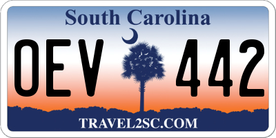 SC license plate OEV442