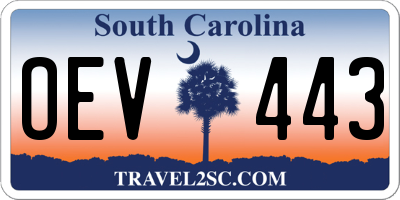SC license plate OEV443