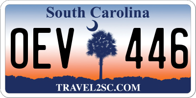 SC license plate OEV446