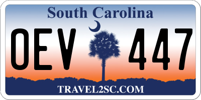 SC license plate OEV447