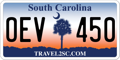 SC license plate OEV450