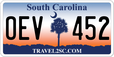 SC license plate OEV452