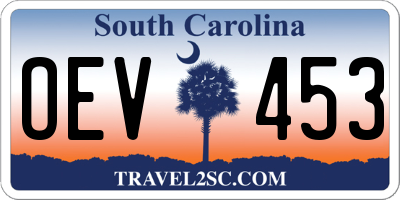 SC license plate OEV453