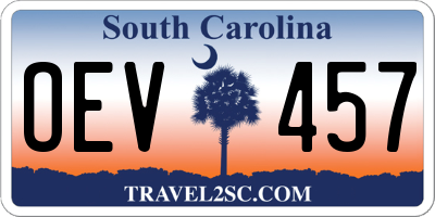 SC license plate OEV457