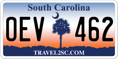SC license plate OEV462