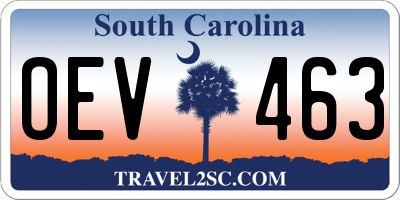 SC license plate OEV463