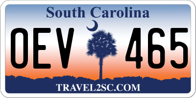 SC license plate OEV465