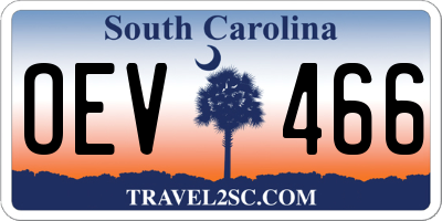 SC license plate OEV466