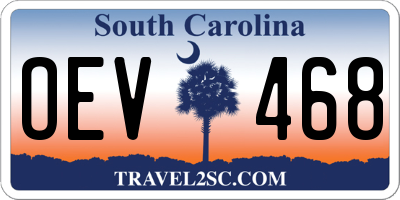 SC license plate OEV468