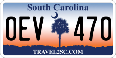 SC license plate OEV470