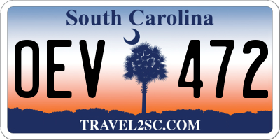 SC license plate OEV472