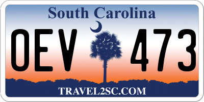 SC license plate OEV473