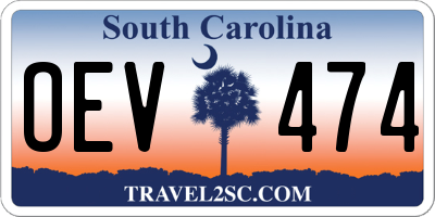 SC license plate OEV474