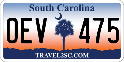SC license plate OEV475