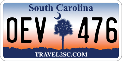 SC license plate OEV476