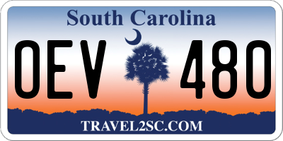 SC license plate OEV480