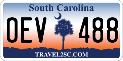 SC license plate OEV488