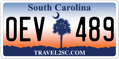 SC license plate OEV489