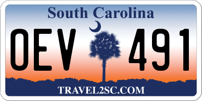 SC license plate OEV491