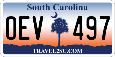 SC license plate OEV497