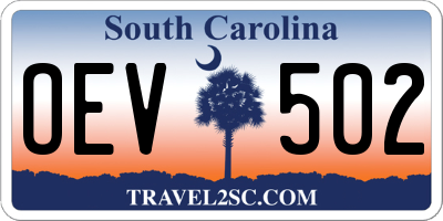 SC license plate OEV502
