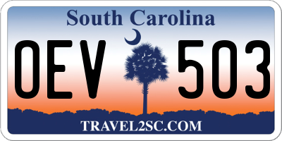 SC license plate OEV503
