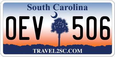 SC license plate OEV506