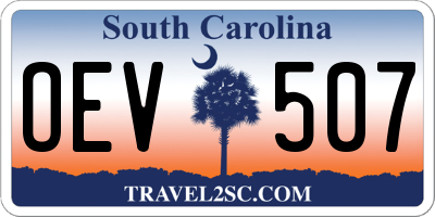SC license plate OEV507