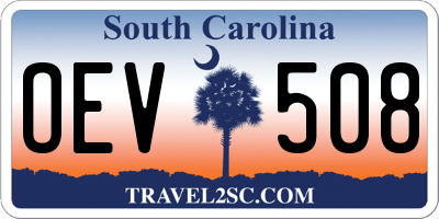 SC license plate OEV508