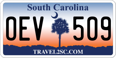 SC license plate OEV509