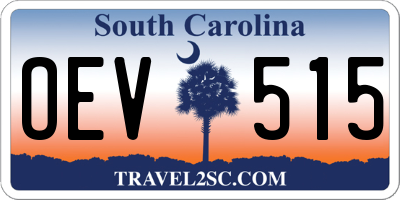 SC license plate OEV515