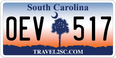 SC license plate OEV517