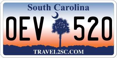 SC license plate OEV520