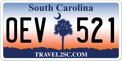SC license plate OEV521