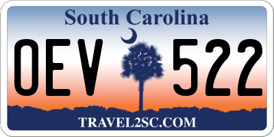 SC license plate OEV522