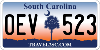 SC license plate OEV523