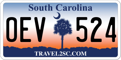 SC license plate OEV524