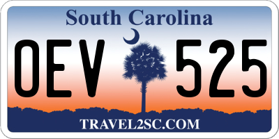 SC license plate OEV525