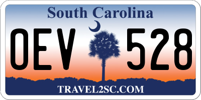 SC license plate OEV528