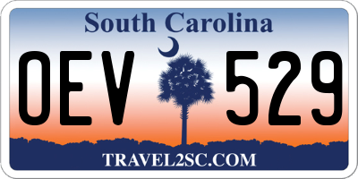 SC license plate OEV529
